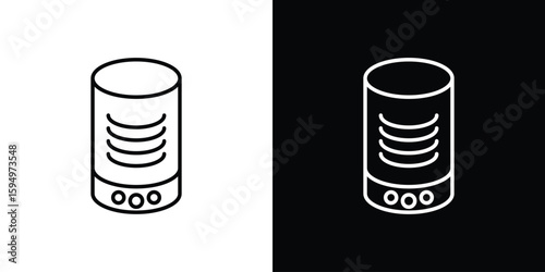 Smart speaker icon Editable stroke vector pack, suitable for web designs.