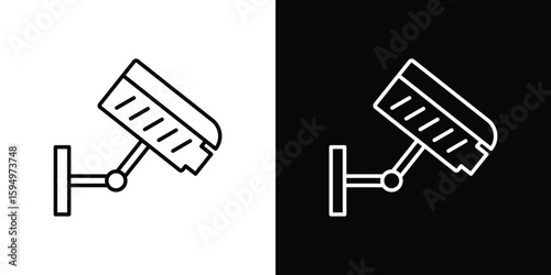 Security camera icon Editable stroke vector pack, suitable for web designs.