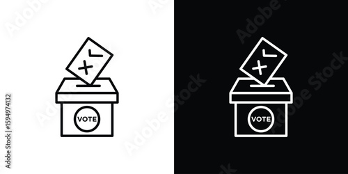 Referendum icon Editable stroke vector pack, suitable for web designs.