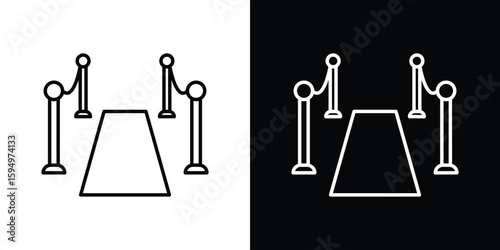 Red carpet icon Editable stroke vector pack, suitable for web designs.