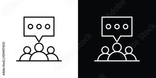 Public opinion icon Editable stroke vector pack, suitable for web designs.