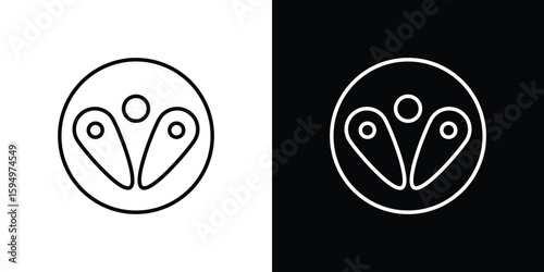 Pinball icon Editable stroke vector pack, suitable for web designs.