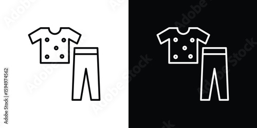 Pijama icon Editable stroke vector pack, suitable for web designs.