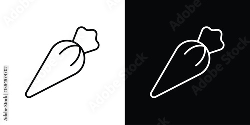 Pastry bag icon Editable stroke vector pack, suitable for web designs.
