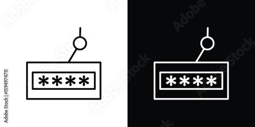 Password phishing icon Editable stroke vector pack, suitable for web designs.