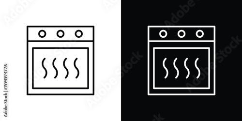 Oven icon Editable stroke vector pack, suitable for web designs.