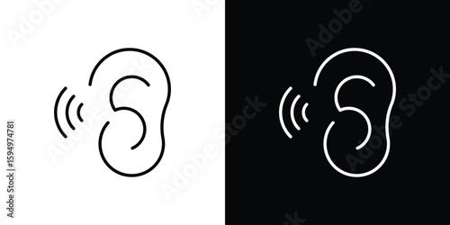 Otitis icon Editable stroke vector pack, suitable for web designs.