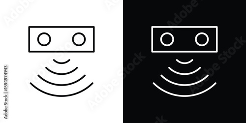 Motion sensor icon Editable stroke vector pack, suitable for web designs.