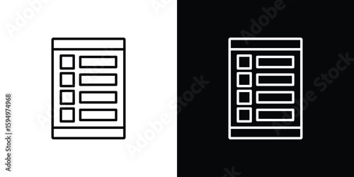 Mood board icon Editable stroke vector pack, suitable for web designs.