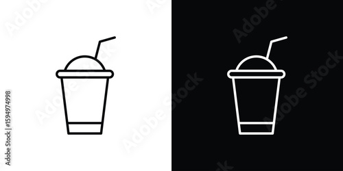 Milkshake icon Editable stroke vector pack, suitable for web designs.
