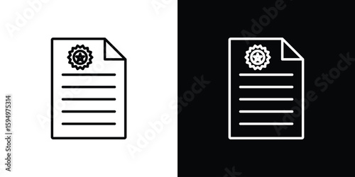 License icon Editable stroke vector pack, suitable for web designs.
