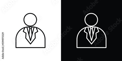 Lawyer icon Editable stroke vector pack, suitable for web designs.