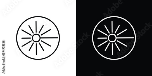 Laser beam icon Editable stroke vector pack, suitable for web designs.