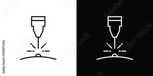 Laser machine icon Editable stroke vector pack, suitable for web designs.