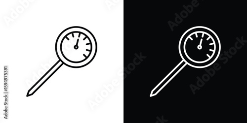 Kitchen thermometer icon Editable stroke vector pack, suitable for web designs.