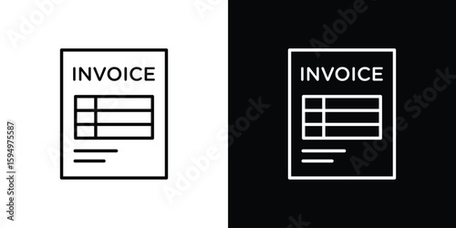 Invoice icon Editable stroke vector pack, suitable for web designs.