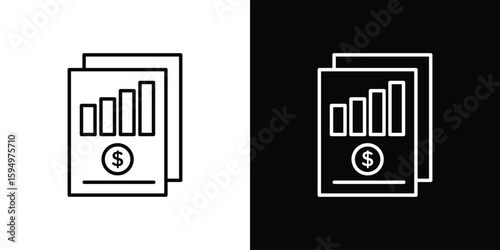 Income statement icon Editable stroke vector pack, suitable for web designs.