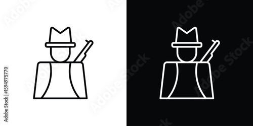 Hunter icon Editable stroke vector pack, suitable for web designs.