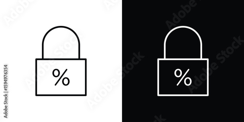 Fixed rate mortgage icon Editable stroke vector pack, suitable for web designs.