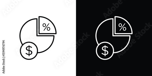 Dividend yield icon Editable stroke vector pack, suitable for web designs.