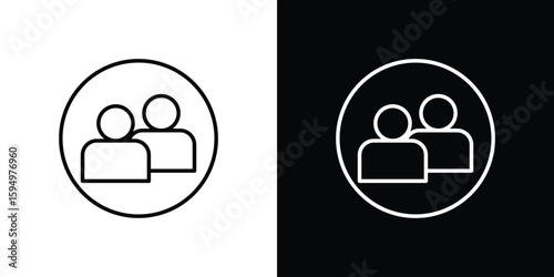 Demographics icon Editable stroke vector pack, suitable for web designs.