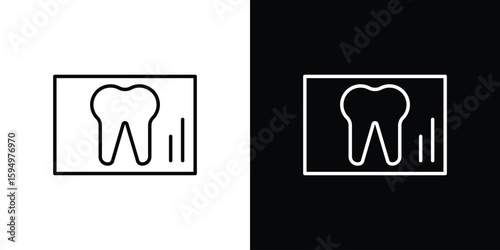 Dental X ray icon Editable stroke vector pack, suitable for web designs.
