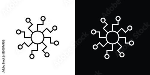 Decentralized icon Editable stroke vector pack, suitable for web designs.