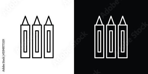 Crayon icon Editable stroke vector pack, suitable for web designs.