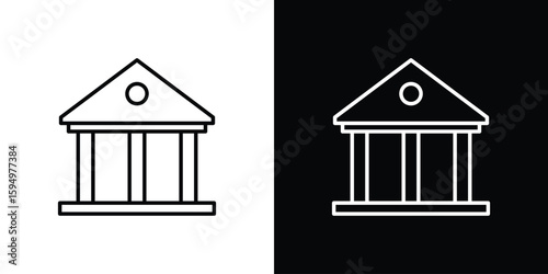 Courthouse icon Editable stroke vector pack, suitable for web designs.