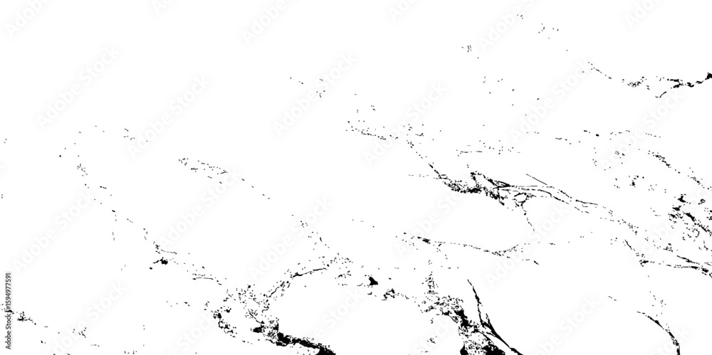 Naklejka premium Minimal white marble texture with fine, sharp black veins and scattered organic patterns. Perfect for elegant backgrounds, product packaging, and modern architectural surface designs.