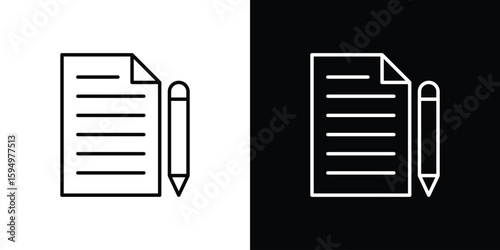 Contract icon Editable stroke vector pack, suitable for web designs.