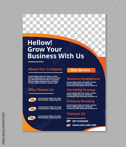 Professional Corporate Business Flyer Design Template, Modern Corporate Business Flyer Design Template, Creative Corporate Business Flyer Design Template