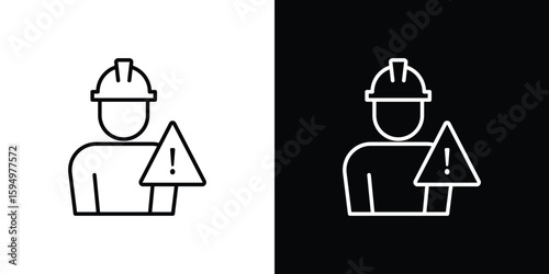 Construction risk icon Editable stroke vector pack, suitable for web designs.