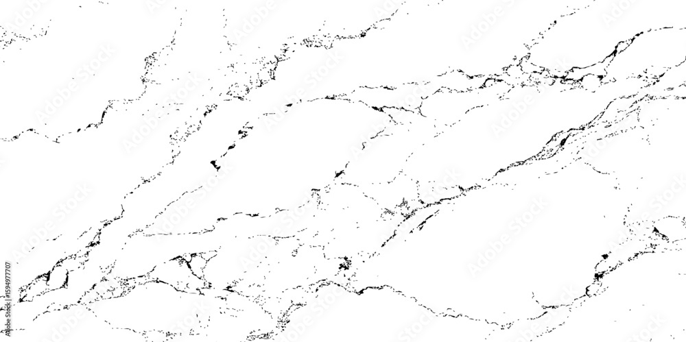Fototapeta premium Minimal white marble texture with fine, sharp black veins and scattered organic patterns. Perfect for elegant backgrounds, product packaging, and modern architectural surface designs.