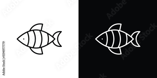 Clown fish icon Editable stroke vector pack, suitable for web designs.