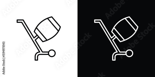 Cement mixer icon Editable stroke vector pack, suitable for web designs.