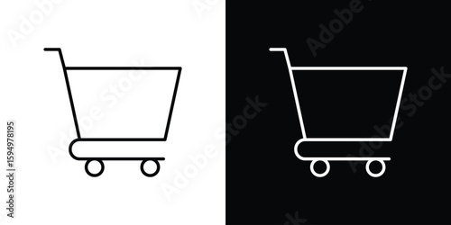 Cart icon Editable stroke vector pack, suitable for web designs.