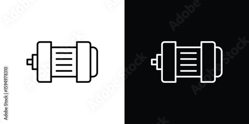 Car alternator icon Editable stroke vector pack, suitable for web designs.