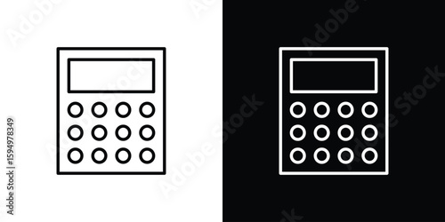 Calculator icon Editable stroke vector pack, suitable for web designs.