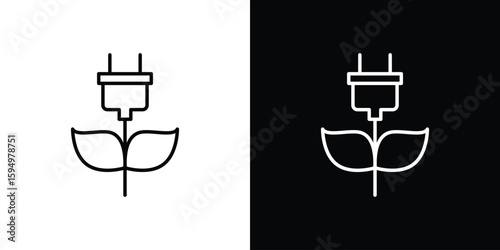Biomass energy icon Editable stroke vector pack, suitable for web designs.