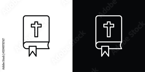 Bible icon Editable stroke vector pack, suitable for web designs.