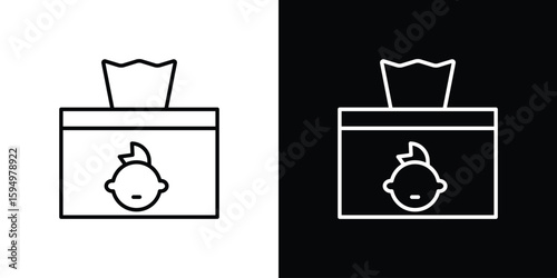 baby wipe icon Editable stroke vector pack, suitable for web designs.