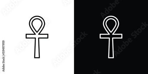 Ankh icon Editable stroke vector pack, suitable for web designs.