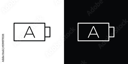 AAA battery icon Editable stroke vector pack, suitable for web designs.