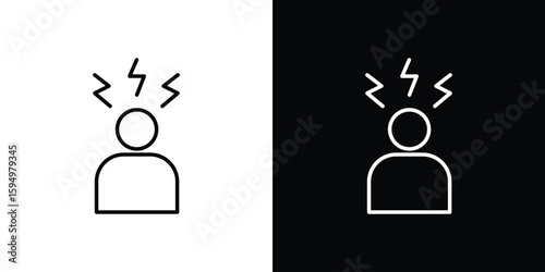 Anxiety icon Editable stroke vector pack, suitable for web designs.