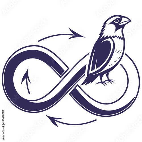 Infinite loop with continuous flow, isolated on a clean background for endless concepts.