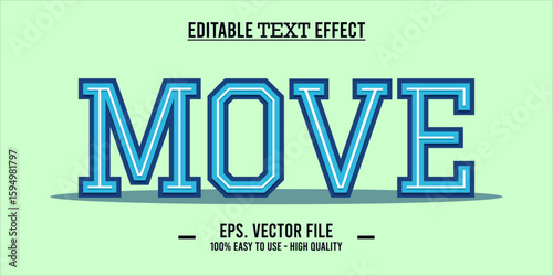 move editable text effect concept