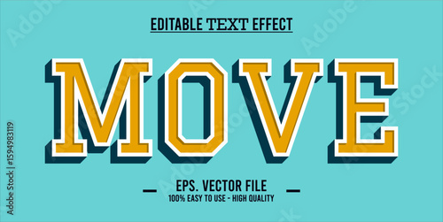 move editable text effect concept