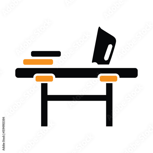 Laundry, iron, table, ironing board icon