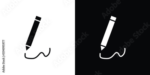 Write icon concept. silhouette icon.